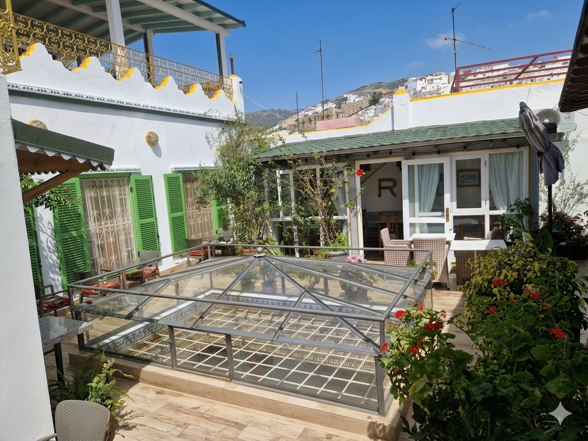 El Reducto — Rooftop terrace with panoramic views of Tétouan and the Rif Mountains